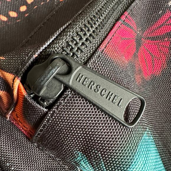 Hershel Supply Co. Nova Mid Volume Backpack Black Multicolored Butterflies - Picture 6 of 11